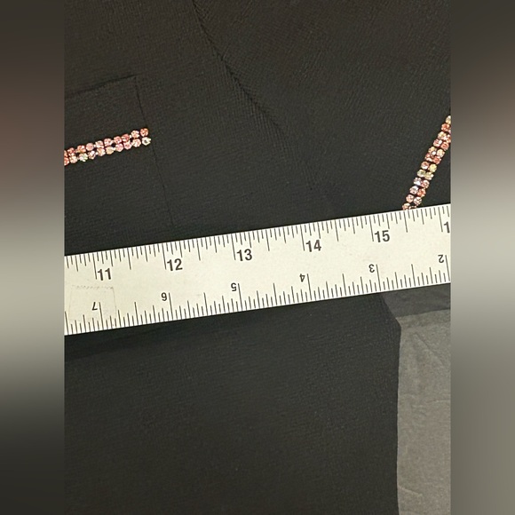 Sandro pink crystal-black embellished cropped cardigan size small - Picture 16 of 16